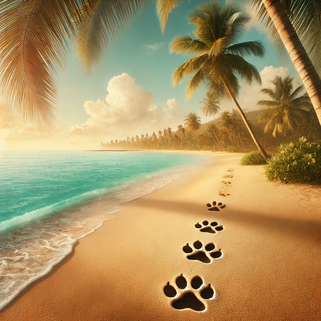 Island Beach Paw Prints